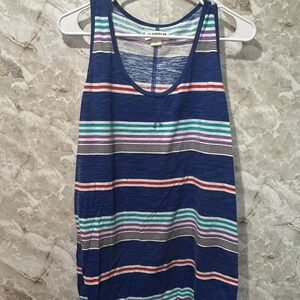 Magellan Outdoors Striped Tank Top Sleeveless Casual‎ Blue Red White XL